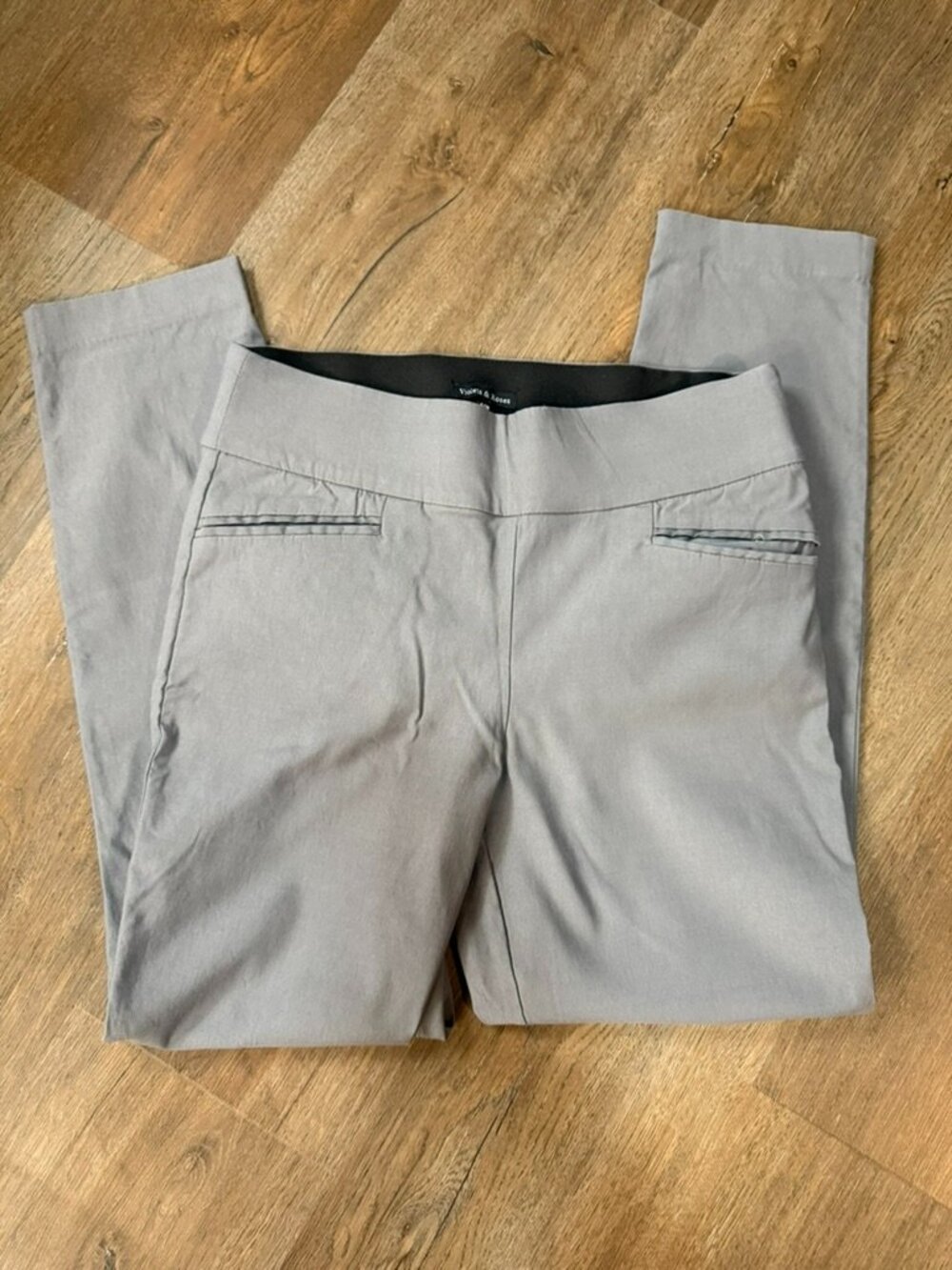 Violets & Roses Giulia Straight Leg Pant - Dark Grey